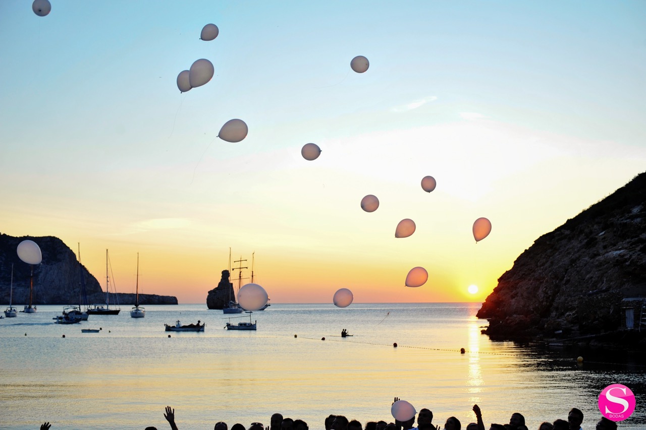 Beach wedding celebration at Elements Ibiza